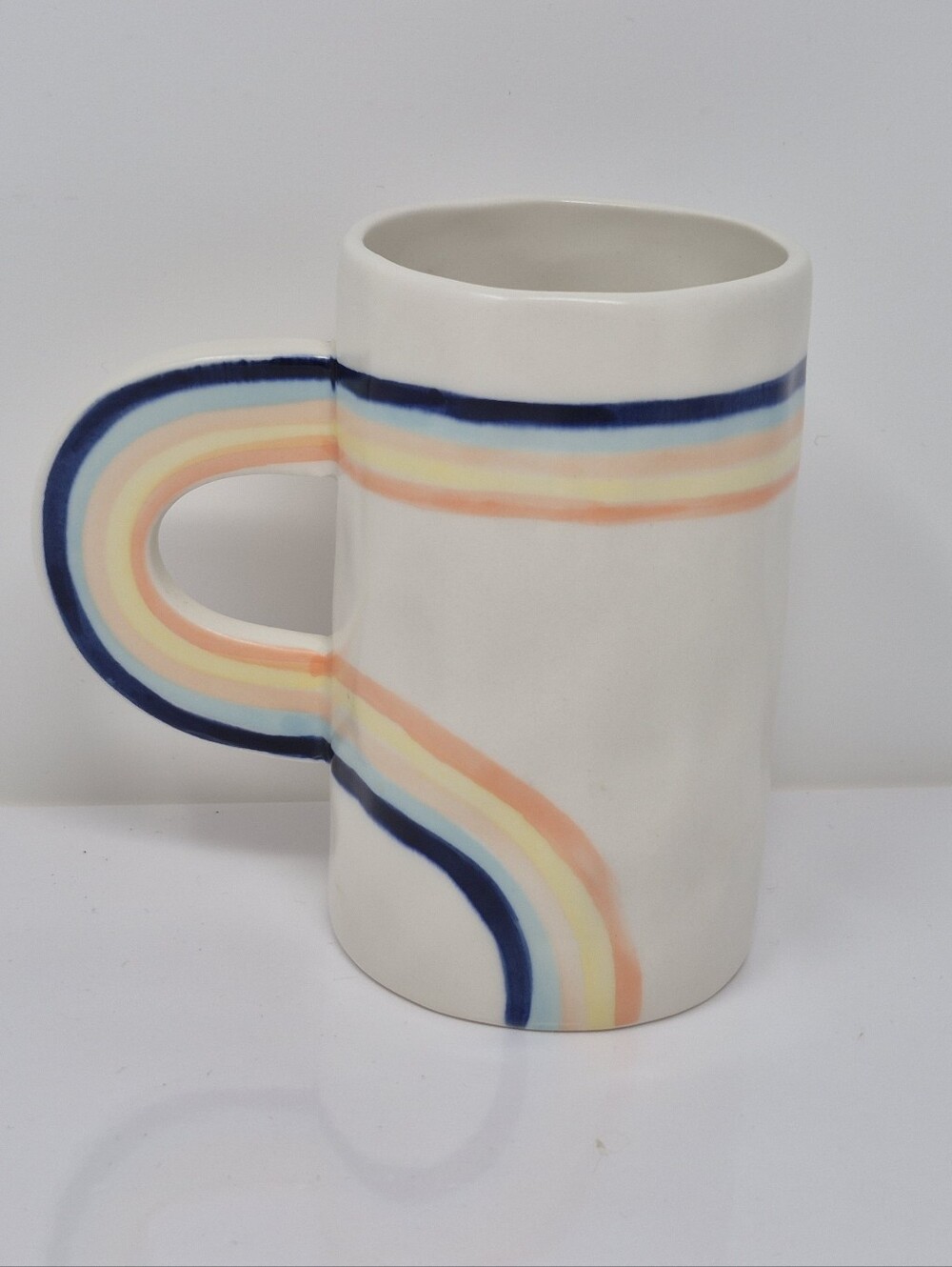 Retro Rainbow Pattern Ceramic Mug